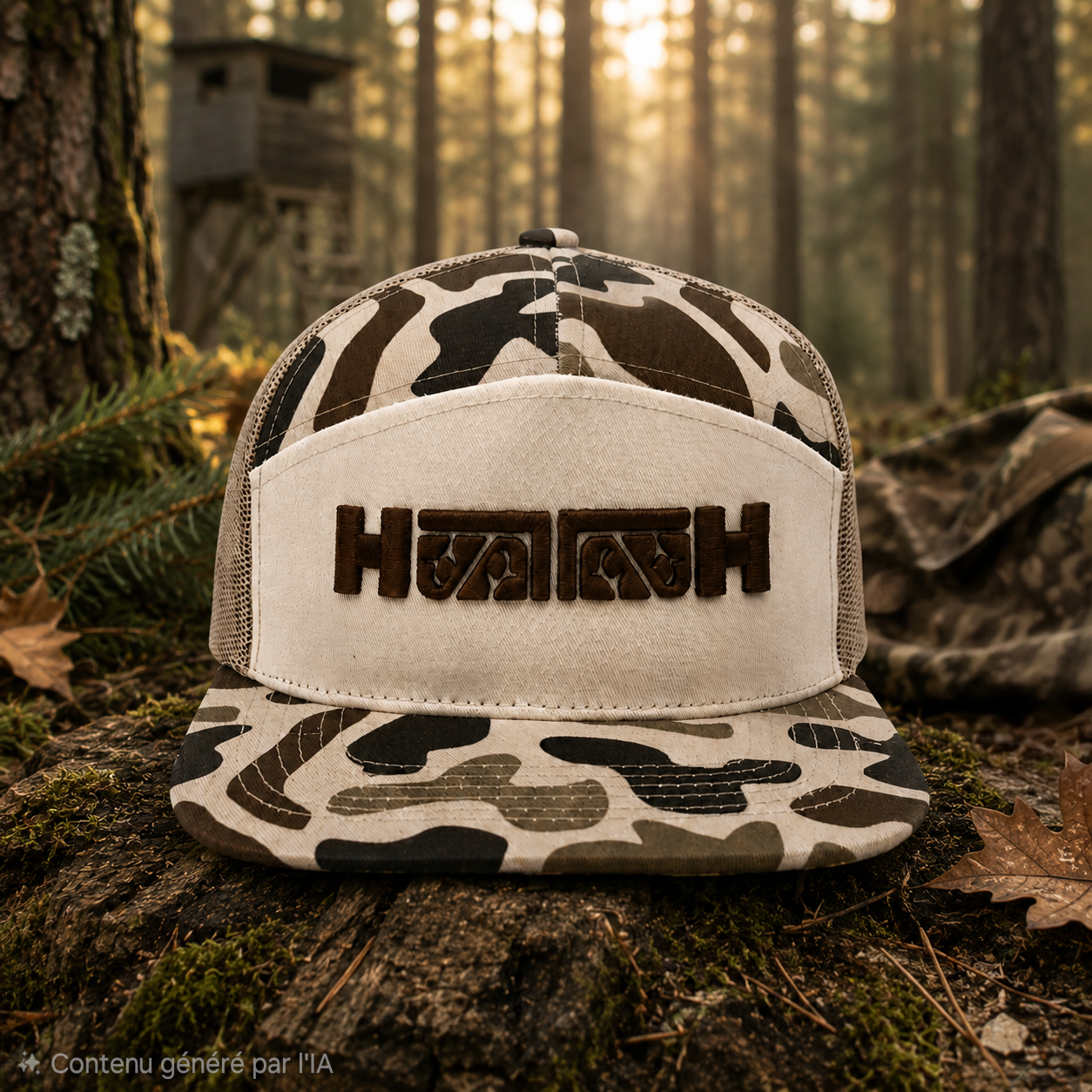 Casquette Huntdoor Camo plate