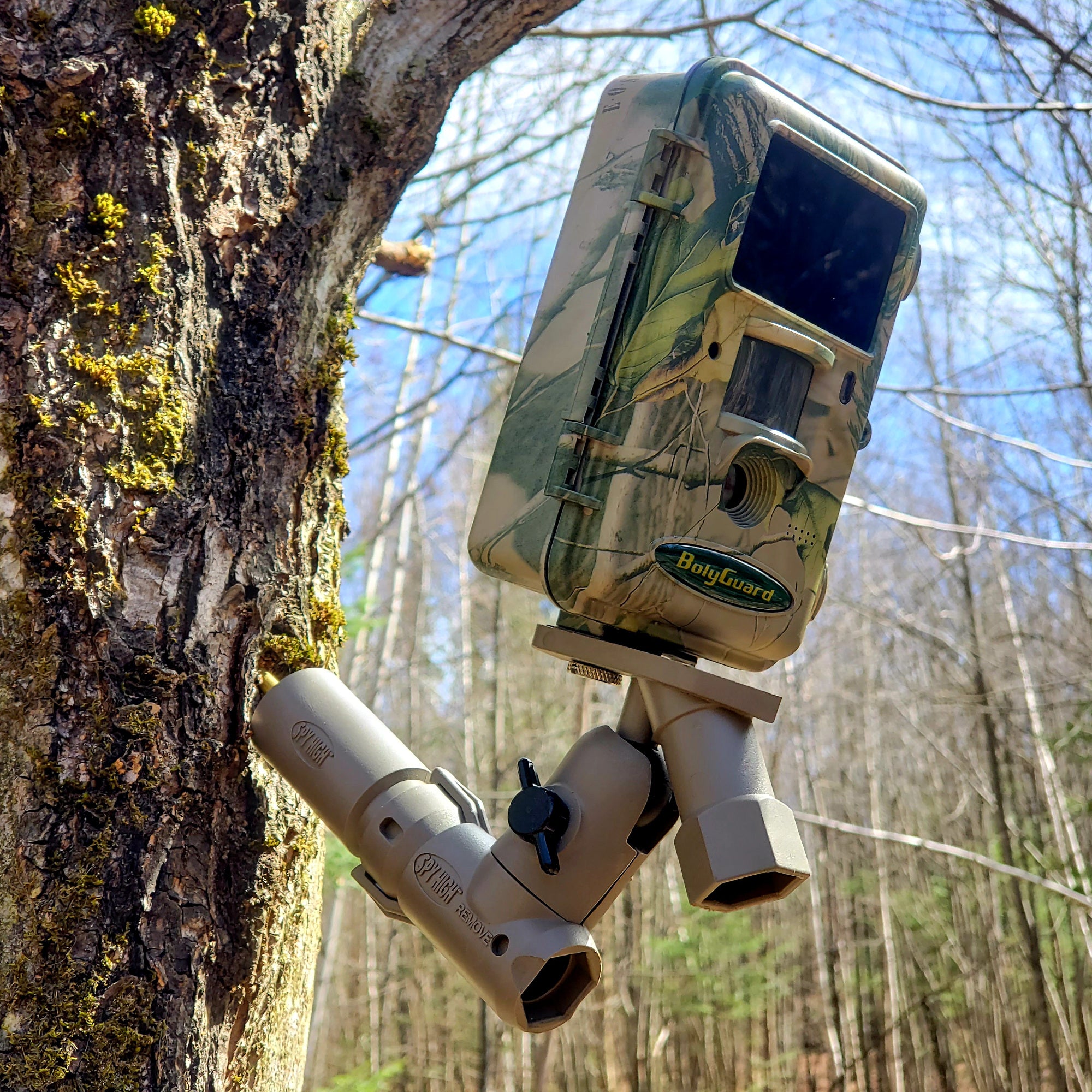Support de caméra  +  fixation d'arbre